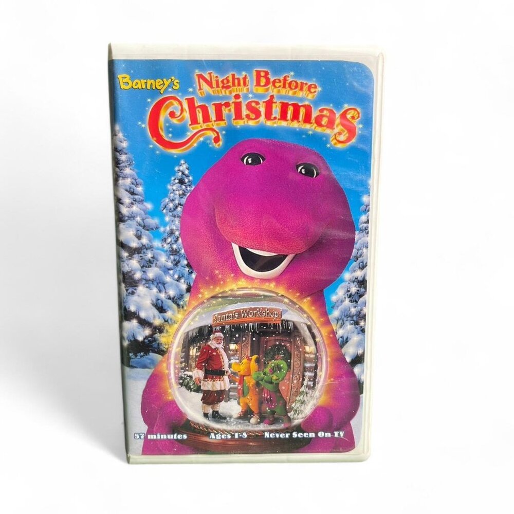 Vintage Barney’s Night Before Christmas VHS Tape 1999 Clamshell 🎄